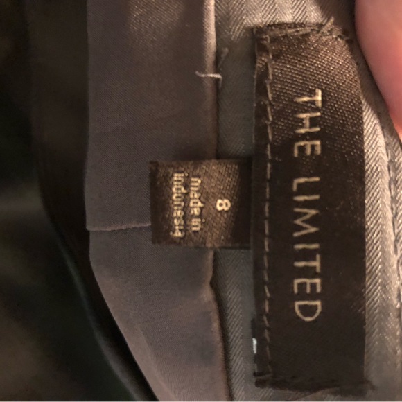 Skirt; The Limited; Gray & Green Plaid; Side Zip; Size 8. - Picture 4 of 4